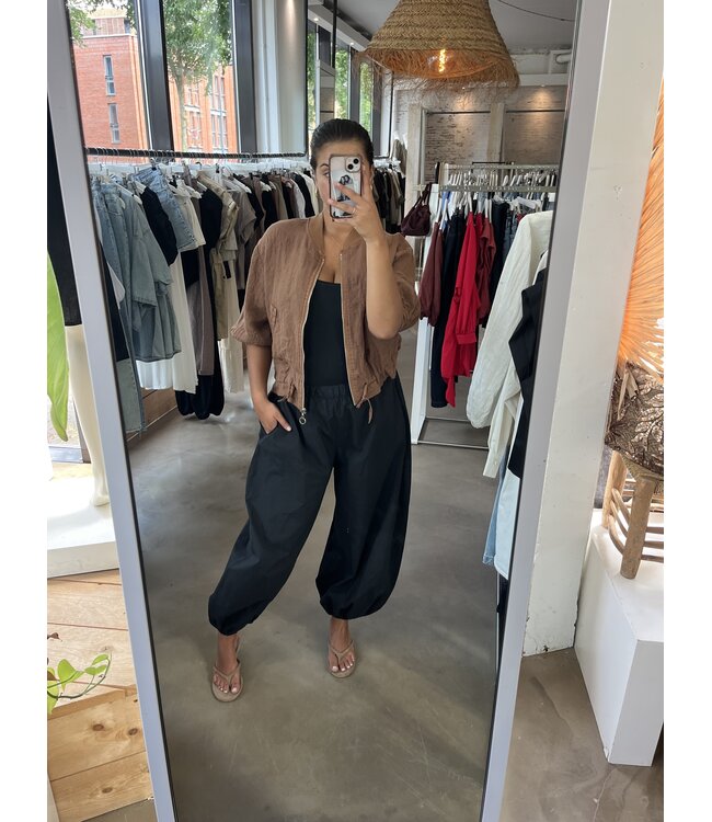 selectedbystijldepartment Jacket summer linnen camel