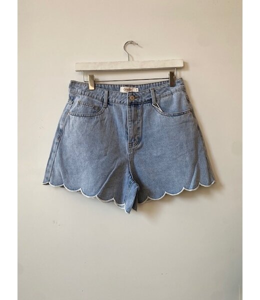 selectedbystijldepartment Short denim ruffle, Blue