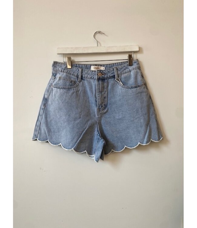 selectedbystijldepartment Short denim ruffle, Blue