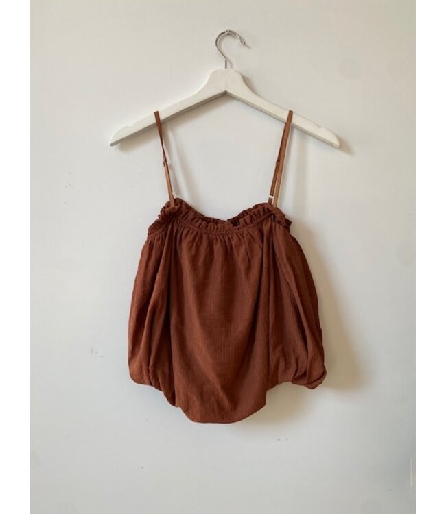 selectedbystijldepartment Top balloon stretch, Rust brown
