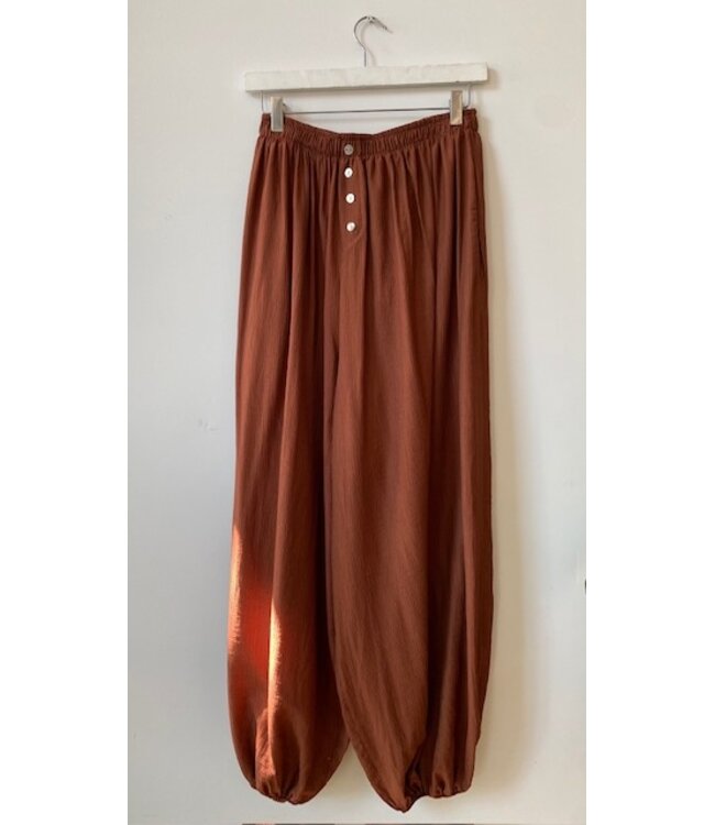 selectedbystijldepartment Pants balloon button , Rust brown