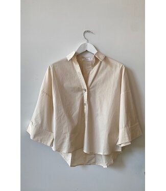 selectedbystijldepartment Blouse short wide, Beige