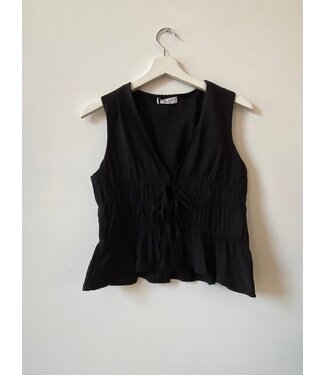 selectedbystijldepartment Top ruffle bow, Black