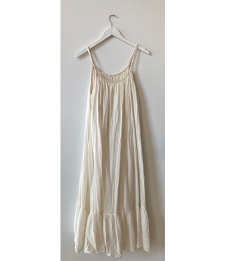 selectedbystijldepartment Dress wide maxi cotton, Beige