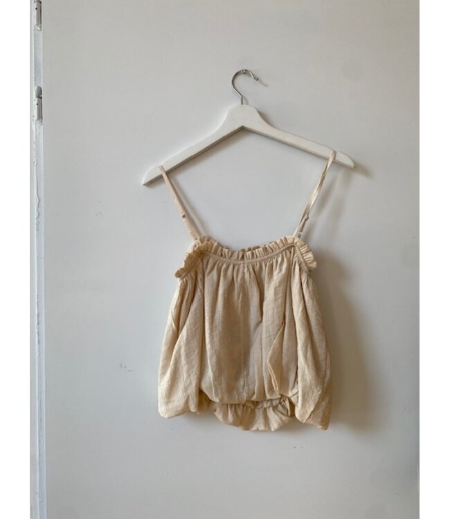 selectedbystijldepartment Top balloon stretch, Beige