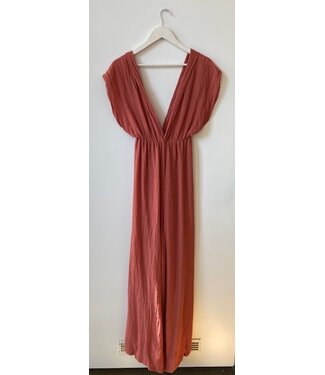 selectedbystijldepartment Jumpsuit crinkle viscose, Coral