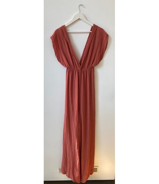 selectedbystijldepartment Jumpsuit crinkle viscose, Coral