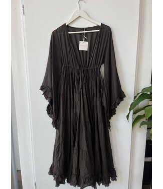 selectedbystijldepartment Kimono wide long, Brown