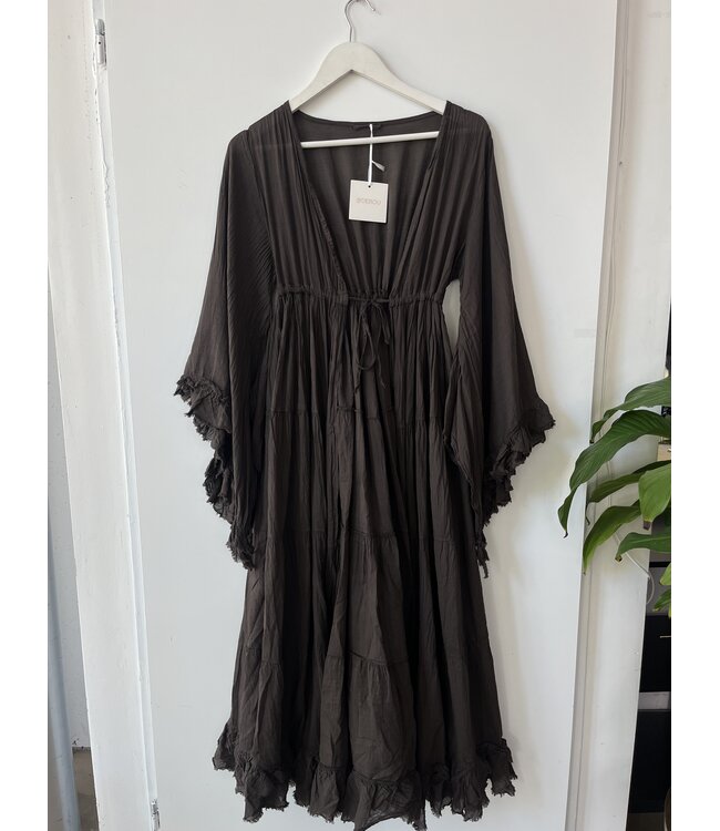 selectedbystijldepartment Kimono wide long, Brown