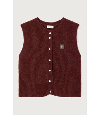 American Vintage Gilet Court col rond, Acerola