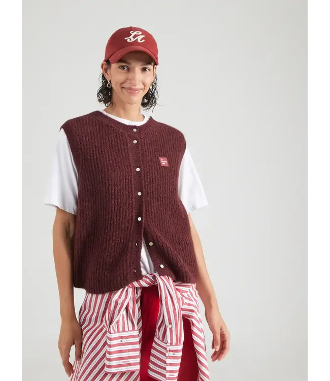 American Vintage Gilet Court col rond, Acerola