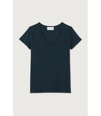 T-shirt droit Col, Navy