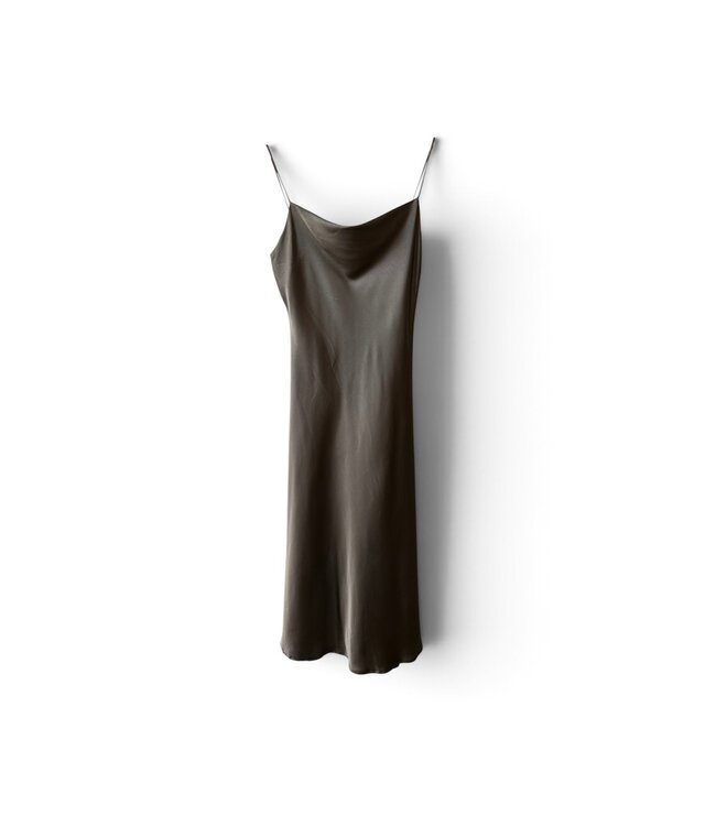 selectedbystijldepartment Dress satin, Taupe