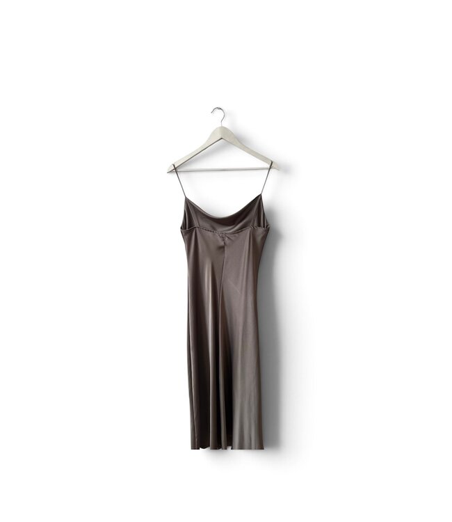 selectedbystijldepartment Dress satin, Taupe