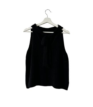 selectedbystijldepartment Top knit sleeveless, Black