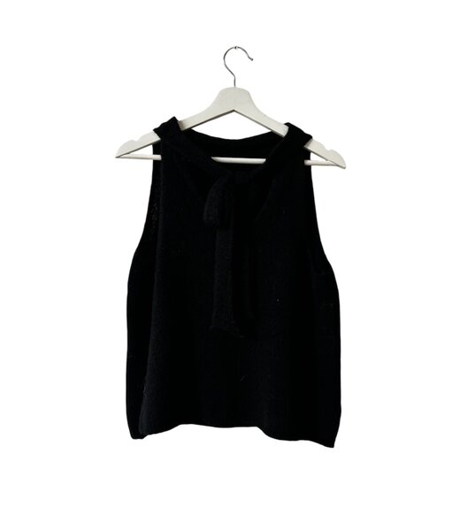 selectedbystijldepartment Top knit sleeveless, Black