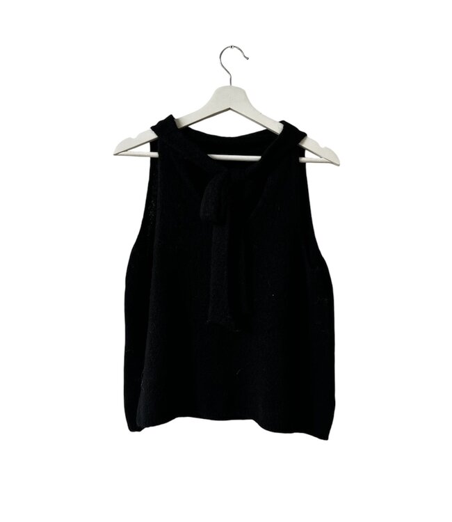 selectedbystijldepartment Top knit sleeveless, Black