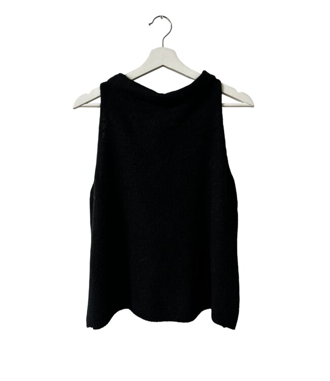 selectedbystijldepartment Top knit sleeveless, Black