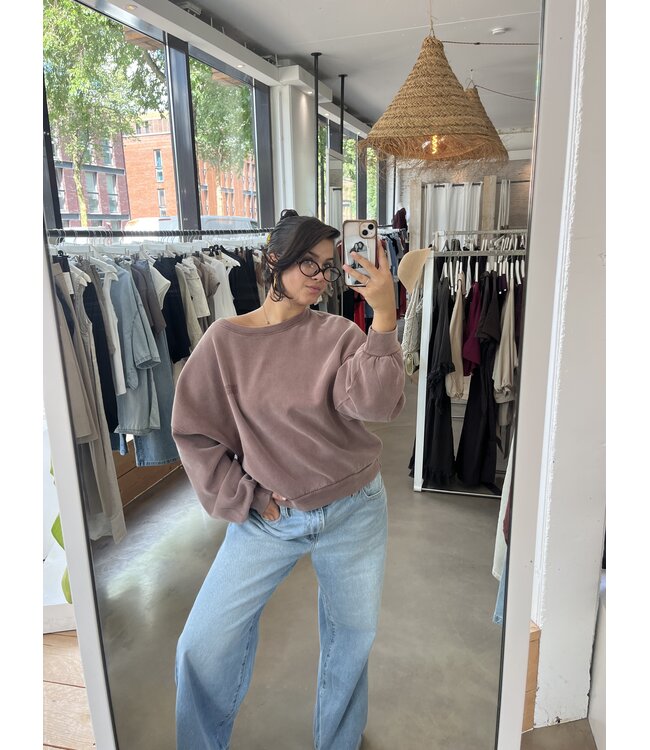 American Vintage Sweater col rond, Noyer vintage