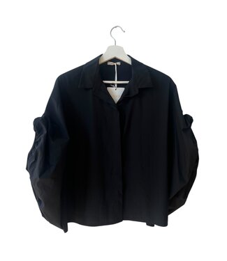 selectedbystijldepartment Blouse wide cotton, Black