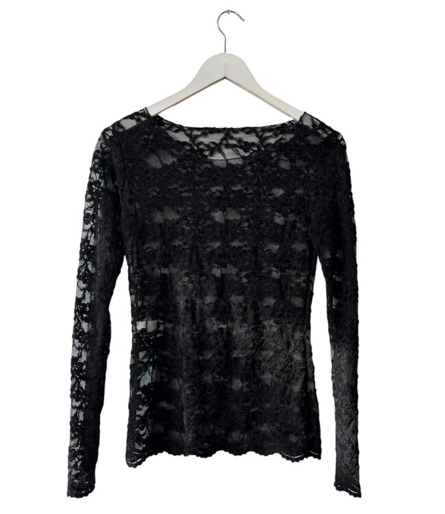 selectedbystijldepartment Top Lace longsleeve, Black