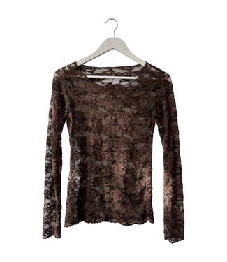 selectedbystijldepartment Top lave longsleeve, Brown