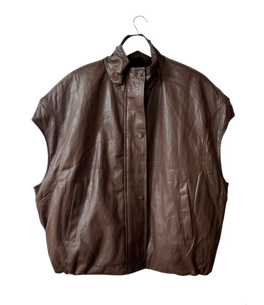 selectedbystijldepartment Jacket bodywarmer, Dark brown