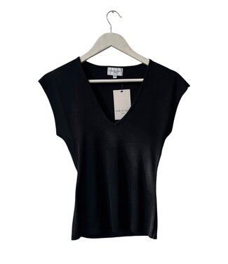selectedbystijldepartment Top rib V neck, Black