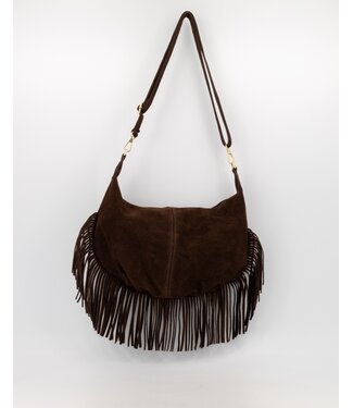 selectedbystijldepartment Bag Vormy Suede. Dark brown
