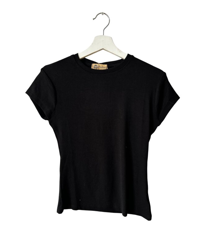 selectedbystijldepartment T-shirt rib, Black