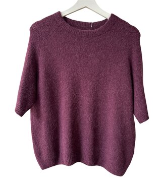 selectedbystijldepartment Sweater midi baby alpaca, Aubergine