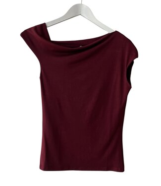 selectedbystijldepartment Top off ssoulder tshirt, Bordeaux
