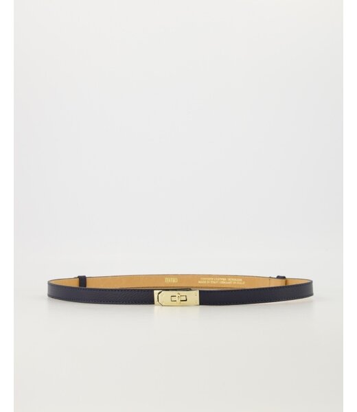 selectedbystijldepartment Belt Garcia Leather, Navy Blue