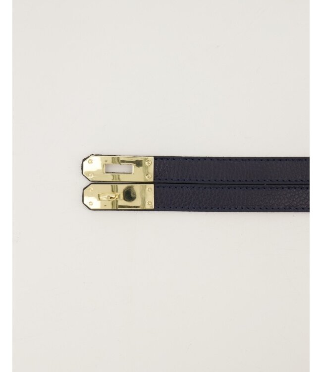 selectedbystijldepartment Belt Garcia Leather, Navy Blue