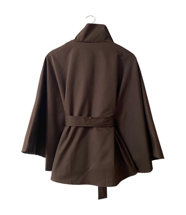 selectedbystijldepartment Jacket poncho, Brown