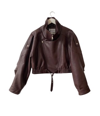 selectedbystijldepartment Jacket faux leather, Burgundy