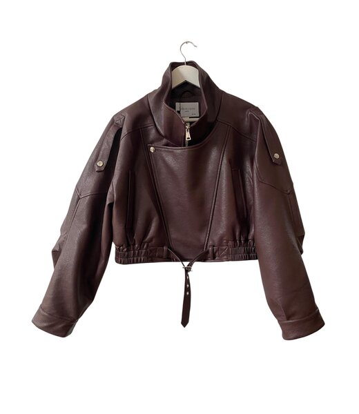 selectedbystijldepartment Jacket faux leather, Burgundy