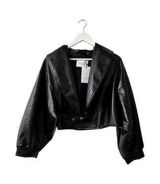 selectedbystijldepartment Jacet faux leather shine, Black