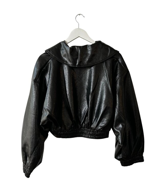 selectedbystijldepartment Jacet faux leather shine, Black