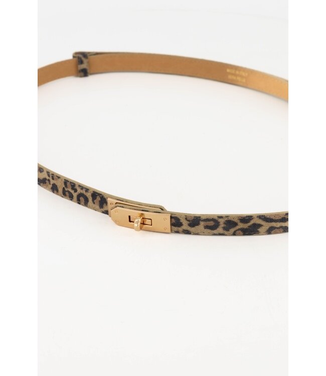 selectedbystijldepartment Belt Gracia suede, Leopard