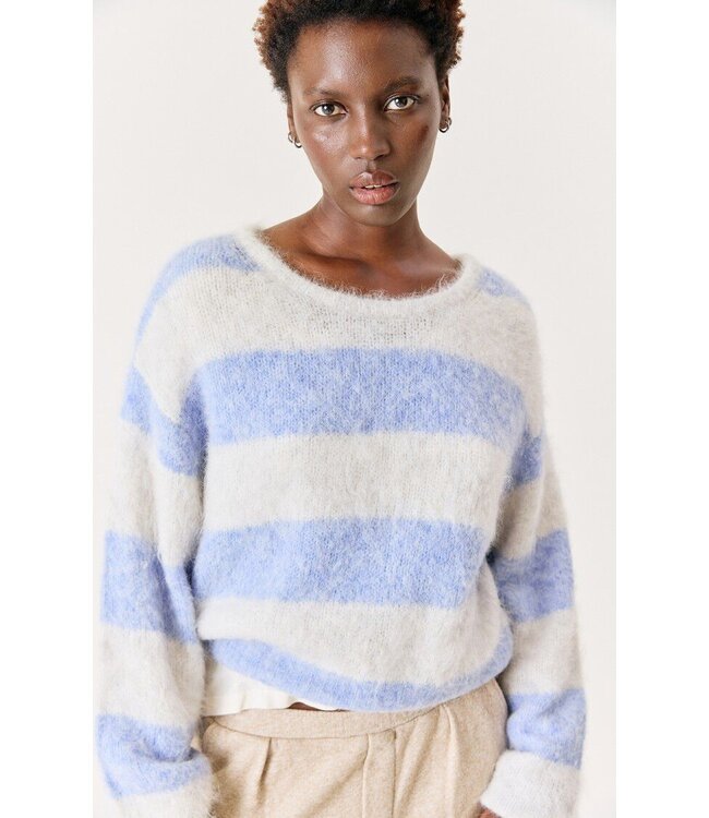 American Vintage Sweater Niby, Rayures Grive