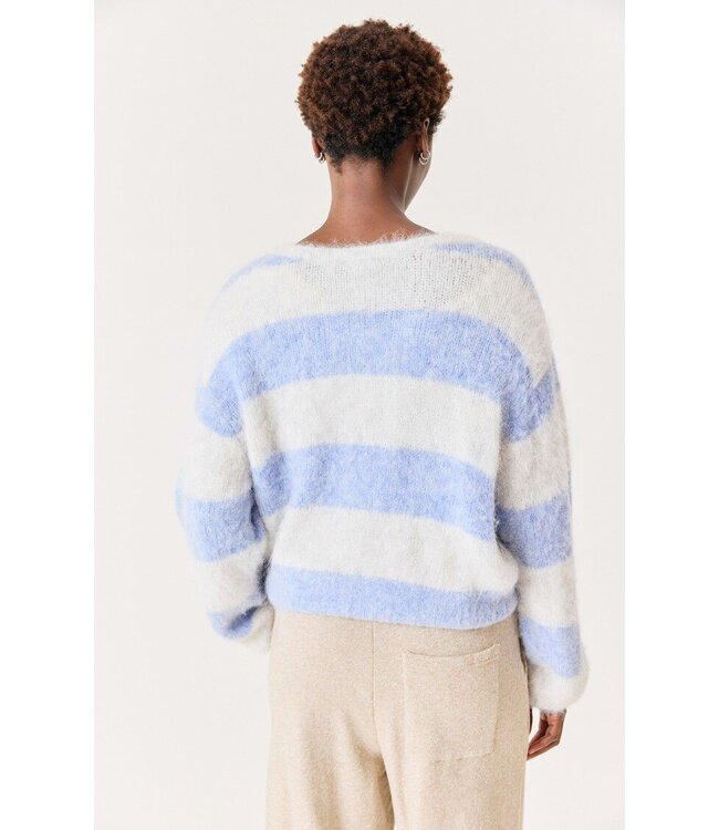 American Vintage Sweater Niby, Rayures Grive