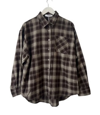 selectedbystijldepartment Blouse print wide, Brown