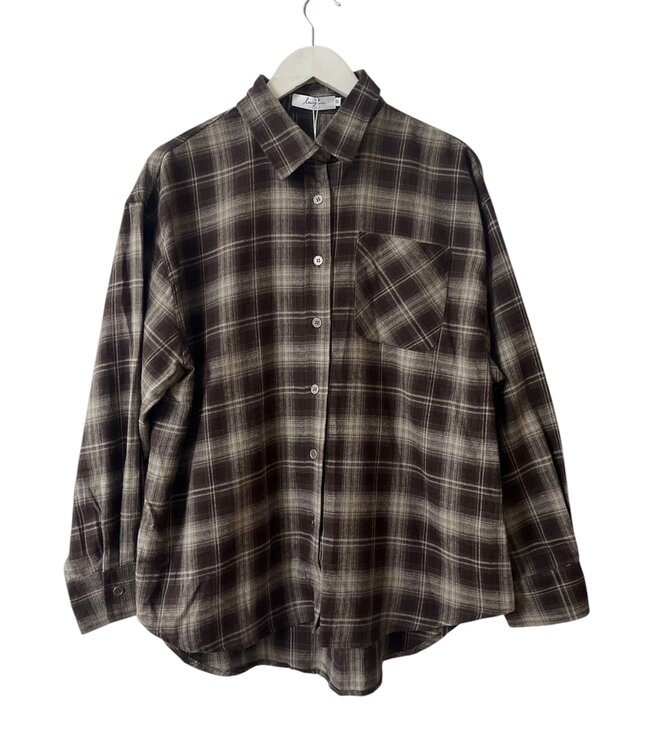 selectedbystijldepartment Blouse print wide, Brown
