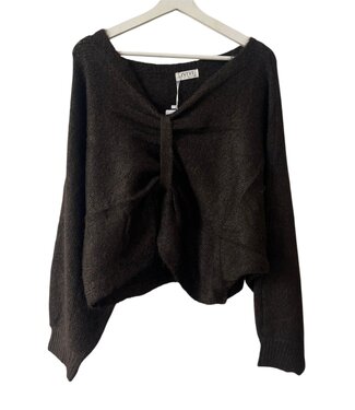 selectedbystijldepartment Sweater wool, Dark Brown