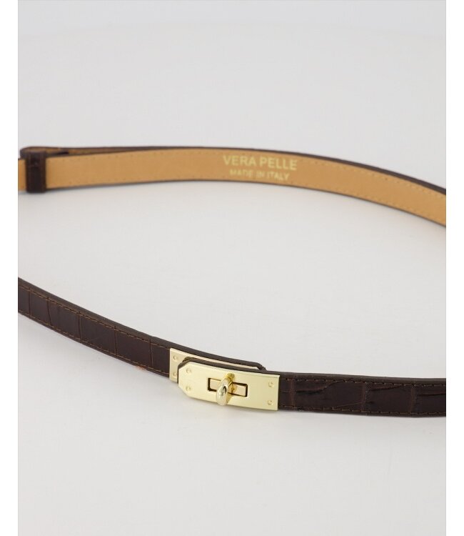 selectedbystijldepartment Belt Garcia croco, Dark brown