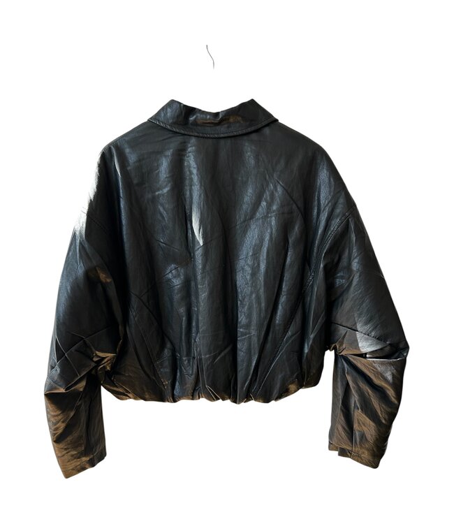 selectedbystijldepartment Jacket Bomber Faux Leather, Black