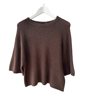 selectedbystijldepartment Sweater midi baby alpaca, Brown