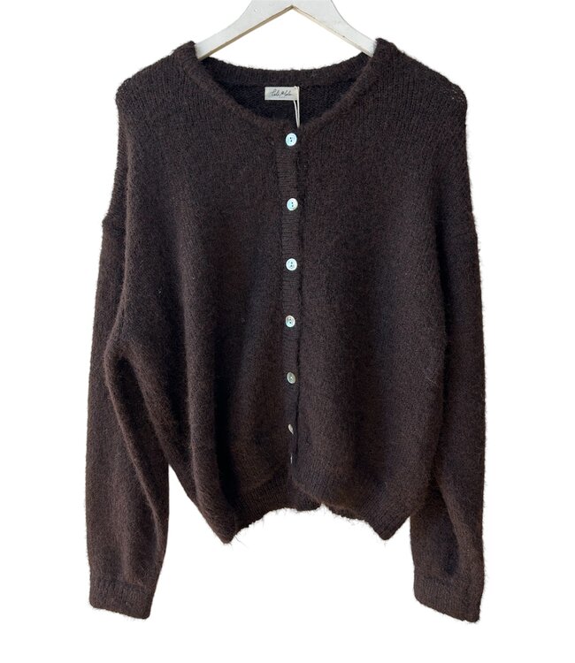 selectedbystijldepartment Cardigan Buttons, Brown
