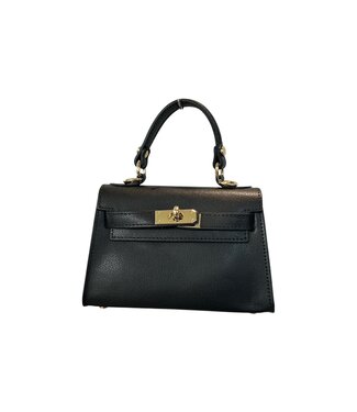 selectedbystijldepartment Bag mini sqaure leather, Black